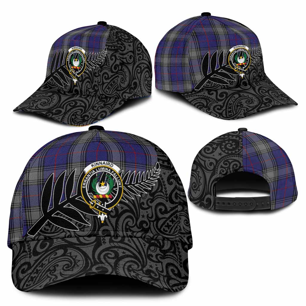 Kinnaird Crest Tartan Classic Cap with New Zealand Silver Fern Half Style