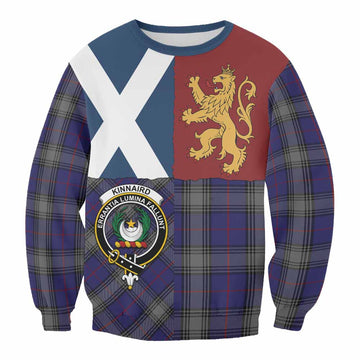 Kinnaird Crest Tartan Sweatshirt with Lion Rampant Saltire Style