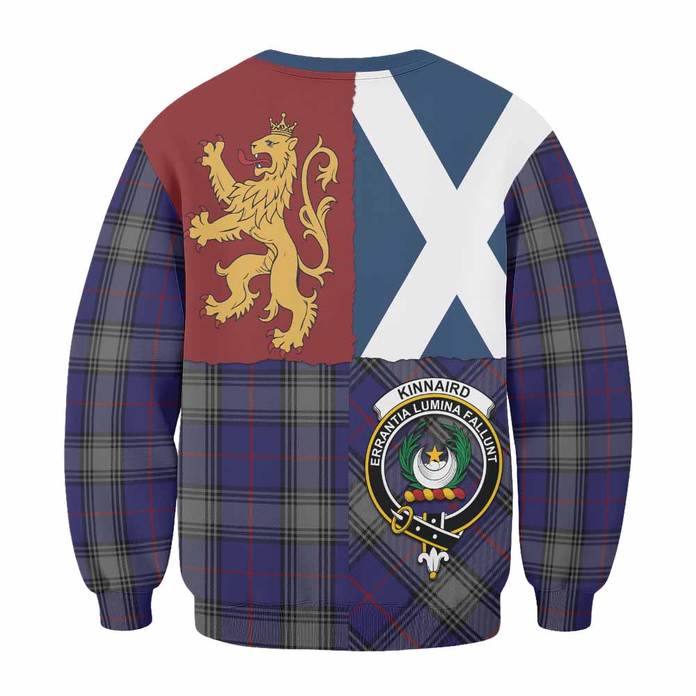 Kinnaird Crest Tartan Sweatshirt with Lion Rampant Saltire Style