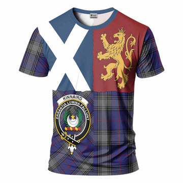 Kinnaird Crest Tartan T-Shirt with Lion Rampant Saltire Style
