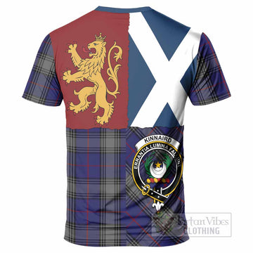 Kinnaird Crest Tartan T-Shirt with Lion Rampant Saltire Style