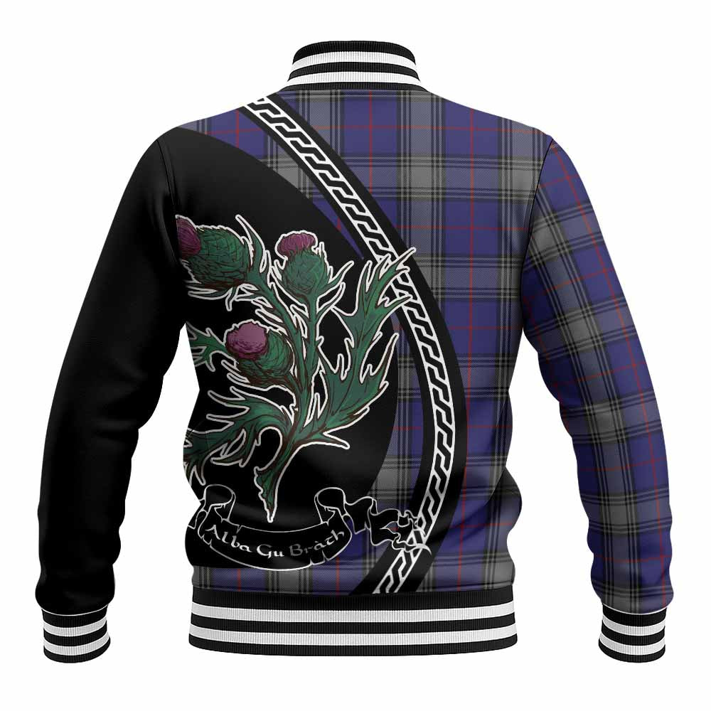 Kinnaird Family Crest Tartan Baseball Jacket Alba Thistle Inspired - Tartan Vibes Clothing