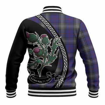 Kinnaird Family Crest Tartan Baseball Jacket Alba Thistle Inspired
