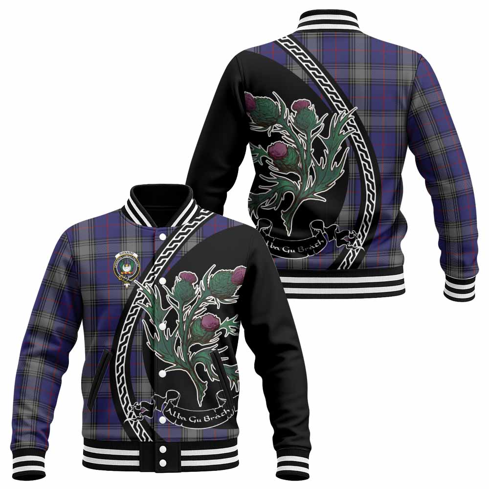 Kinnaird Family Crest Tartan Baseball Jacket Alba Thistle Inspired - Tartan Vibes Clothing