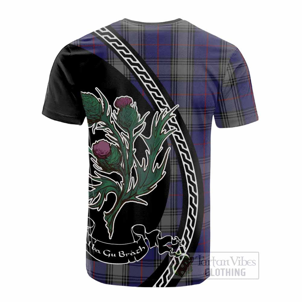 Kinnaird Family Crest Tartan Cotton T-shirt Alba Thistle Inspired - Tartan Vibes Clothing