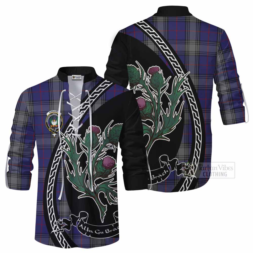 Kinnaird Family Crest Tartan Ghillie Shirt Alba Thistle Inspired - Tartan Vibes Clothing