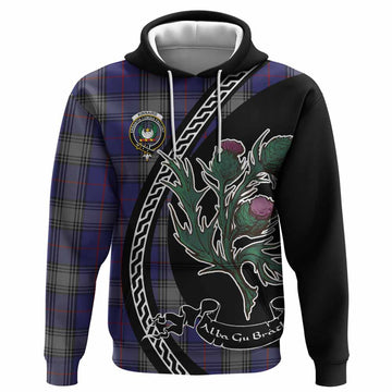 Kinnaird Family Crest Tartan Hoodie Alba Thistle Inspired