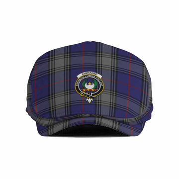 Kinnaird Family Crest Tartan Jeff Cap, Tartan Flat Cap