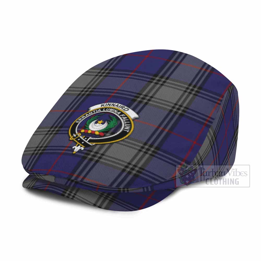 Kinnaird Family Crest Tartan Jeff Cap, Tartan Flat Cap