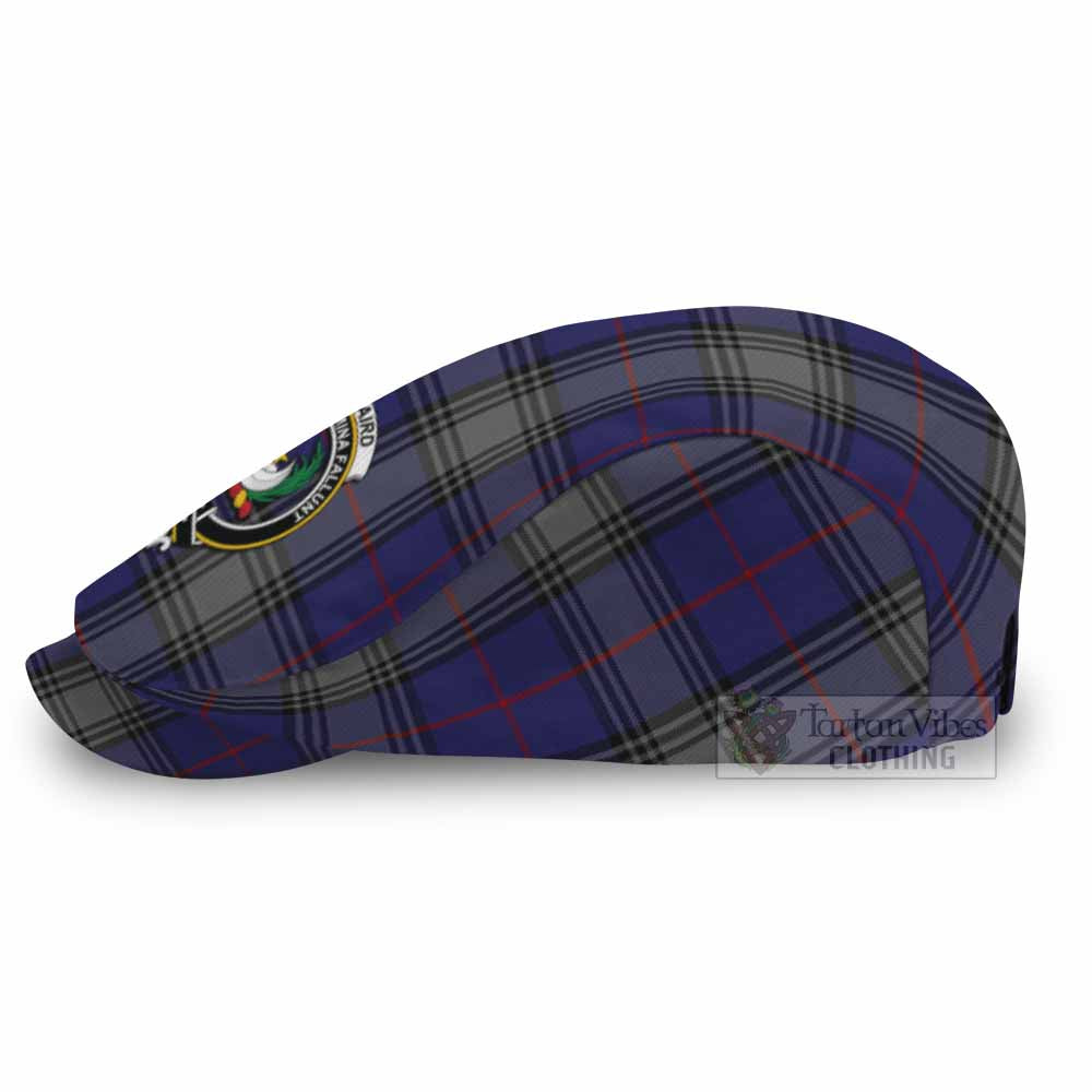 Kinnaird Family Crest Tartan Jeff Cap, Tartan Flat Cap