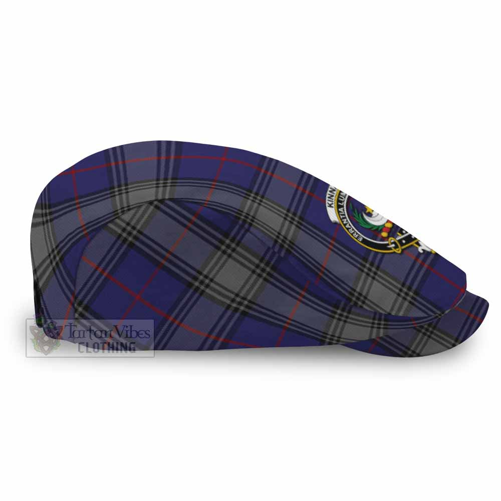 Kinnaird Family Crest Tartan Jeff Cap, Tartan Flat Cap