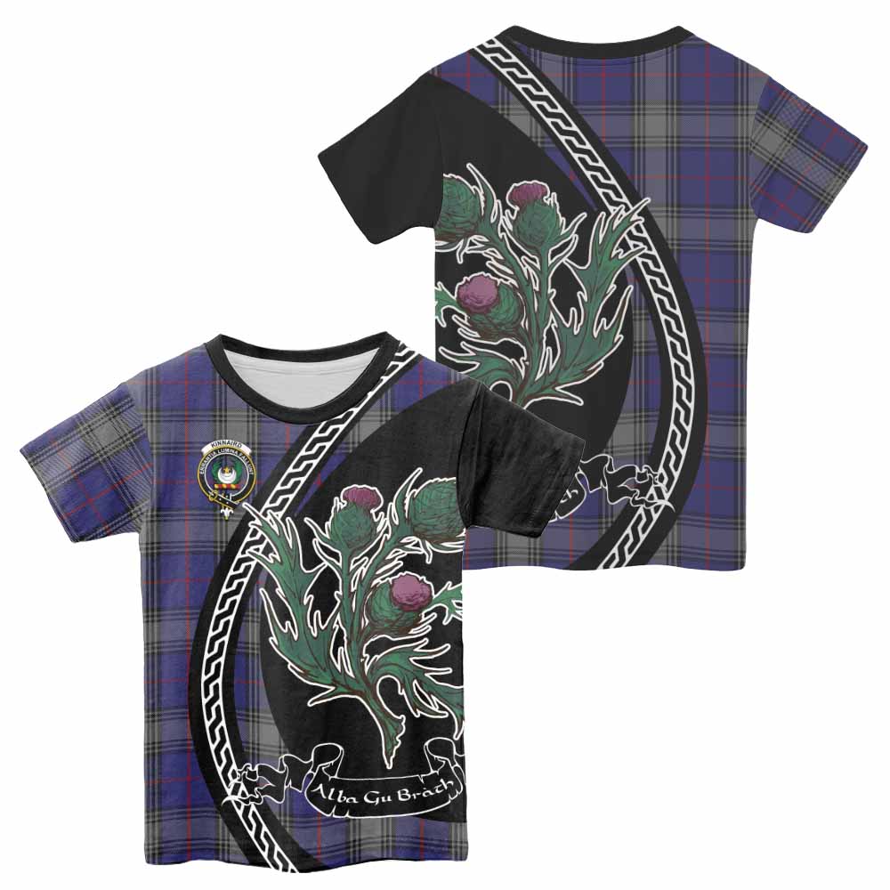 Kinnaird Family Crest Tartan Kid T-shirt Alba Thistle Inspired - Tartan Vibes Clothing