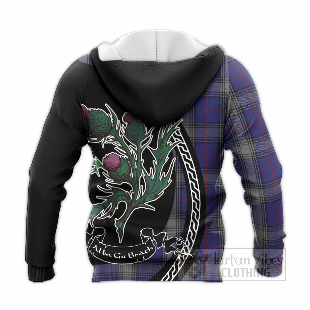 Kinnaird Family Crest Tartan Knitted Hoodie Alba Thistle Inspired - Tartan Vibes Clothing