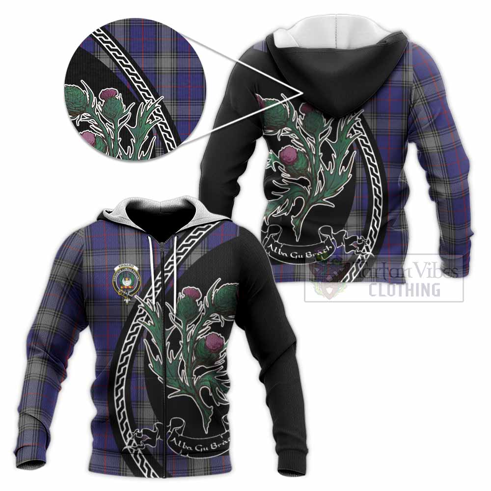 Kinnaird Family Crest Tartan Knitted Hoodie Alba Thistle Inspired - Tartan Vibes Clothing
