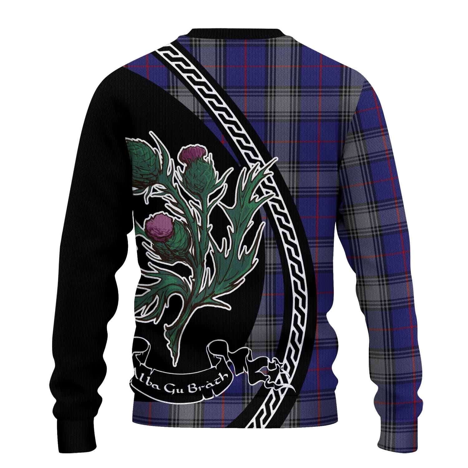 Kinnaird Family Crest Tartan Knitted Sweater Alba Thistle Inspired - Tartan Vibes Clothing