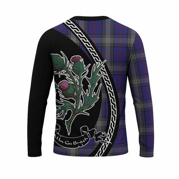 Kinnaird Family Crest Tartan Long Sleeve T-Shirt Alba Thistle Inspired - Tartan Vibes Clothing