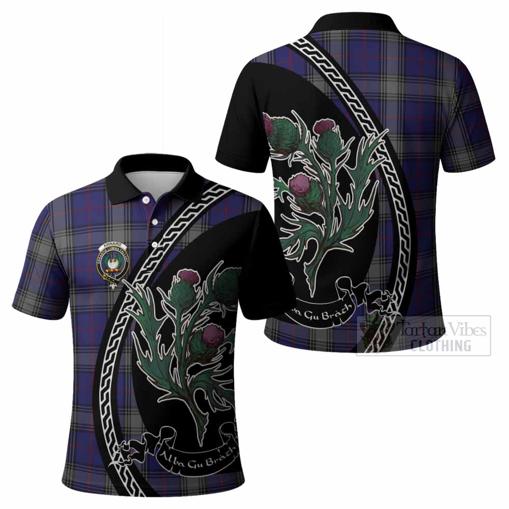 Kinnaird Family Crest Tartan Polo Shirt Alba Thistle Inspired - Tartan Vibes Clothing