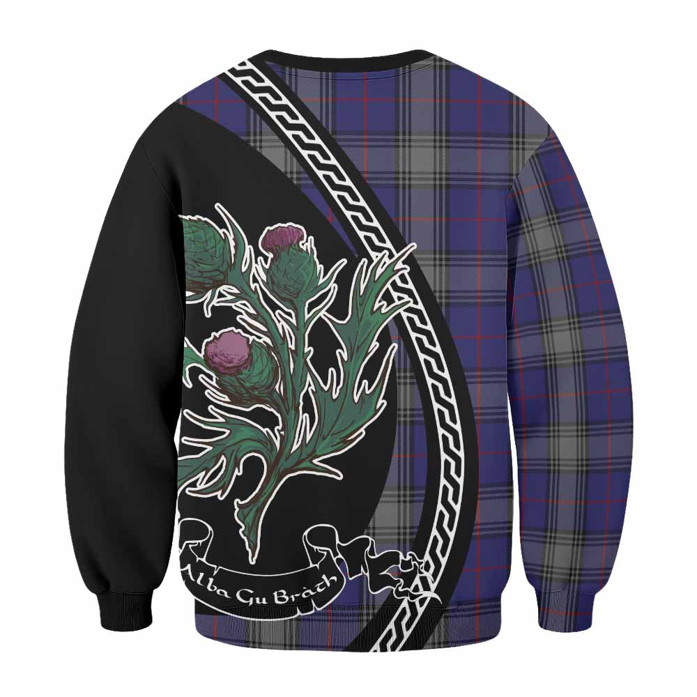 Kinnaird Family Crest Tartan Sweatshirt Alba Thistle Inspired - Tartan Vibes Clothing