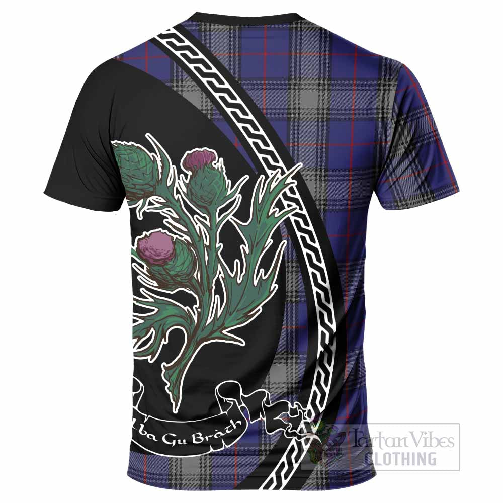 Kinnaird Family Crest Tartan T-Shirt Alba Thistle Inspired - Tartan Vibes Clothing