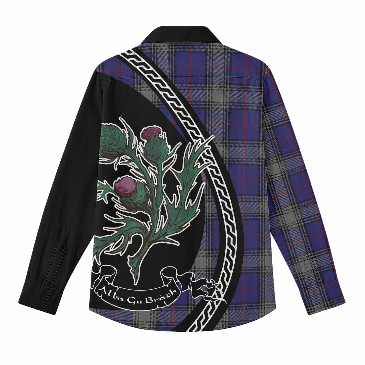 Kinnaird Family Crest Tartan Women Casual Shirt Alba Thistle Inspired - Tartan Vibes Clothing