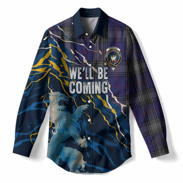 Kinnaird Scotland Tartan Women Casual Shirt WC2026 Football - We'll Be Coming