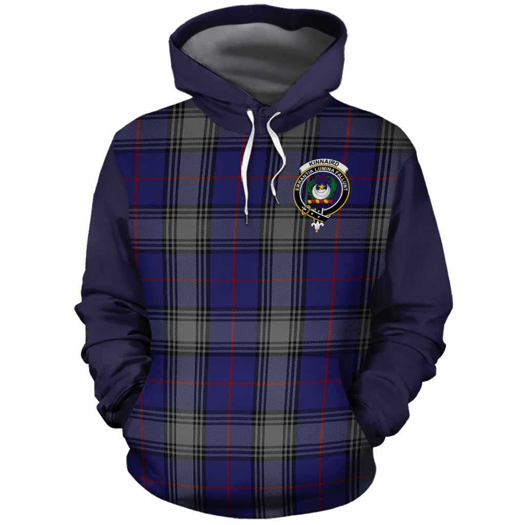 Kinnaird Tartan Accent Cotton Hoodie with Family Crest