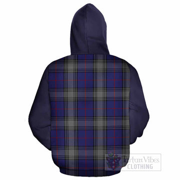 Kinnaird Tartan Accent Cotton Hoodie with Family Crest