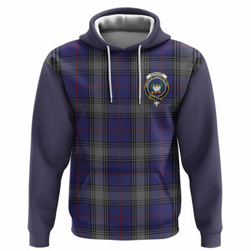 Kinnaird Tartan Accent Hoodie with Family Crest