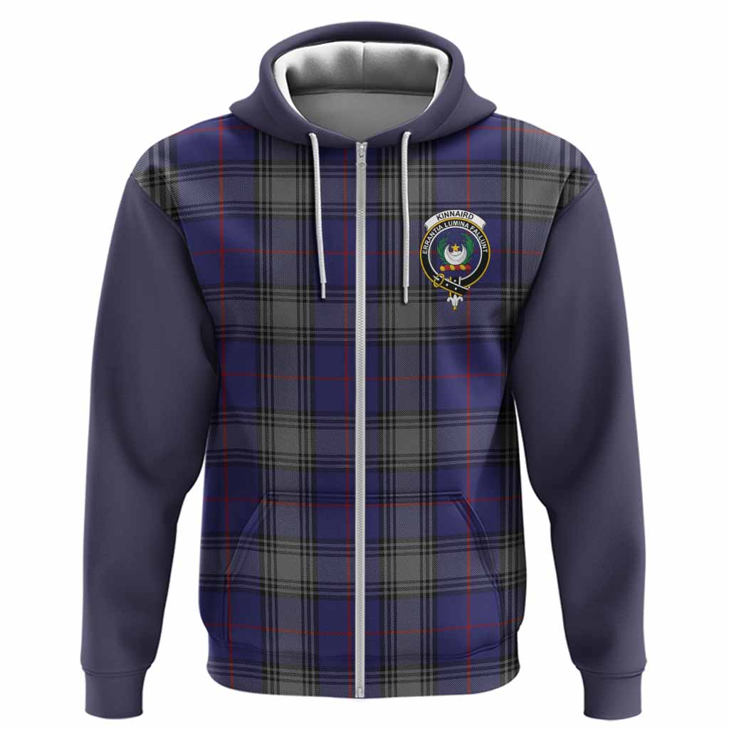 Kinnaird Tartan Accent Hoodie with Family Crest