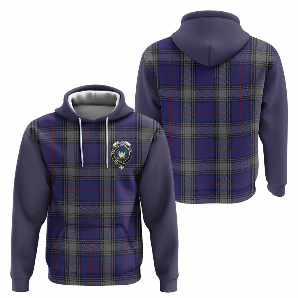 Kinnaird Tartan Accent Hoodie with Family Crest
