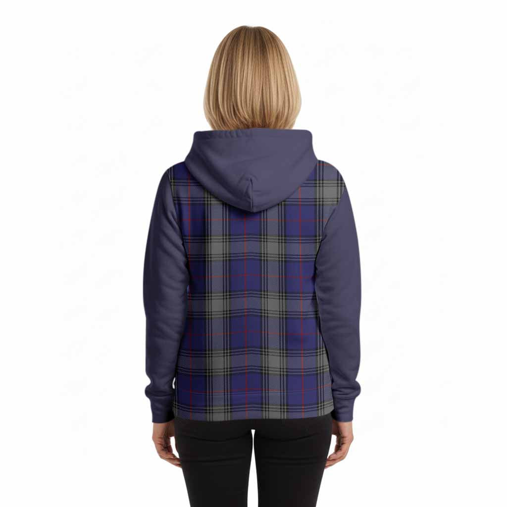 Kinnaird Tartan Accent Hoodie with Family Crest