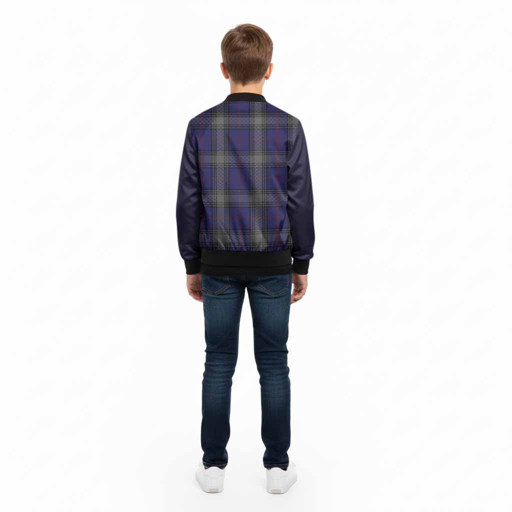 Kinnaird Tartan Accent Kid Bomber Jacket with Family Crest