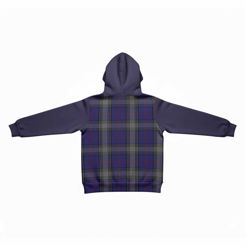 Kinnaird Tartan Accent Kid Hoodie with Family Crest