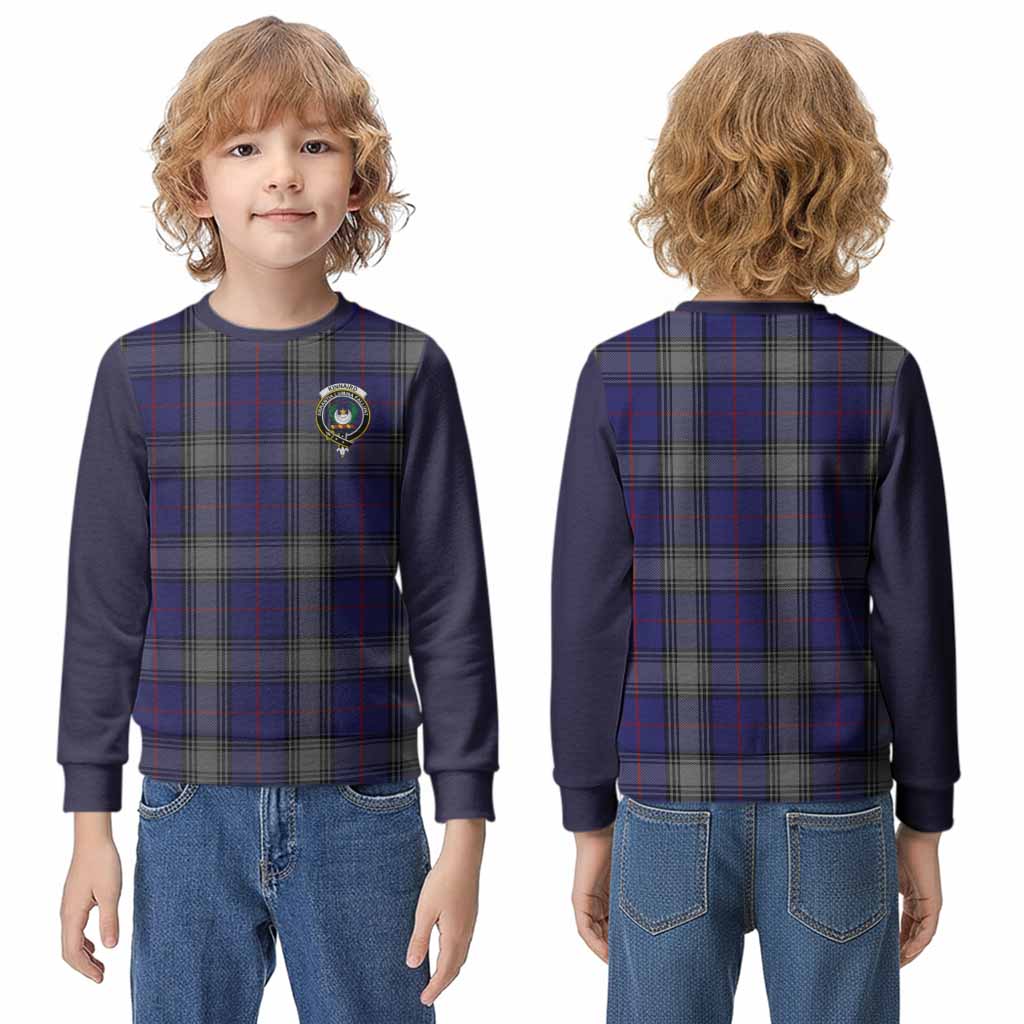 Kinnaird Tartan Accent Kid Knitted Sweatshirt with Family Crest