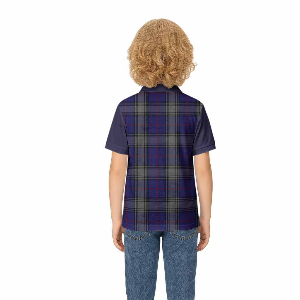 Kinnaird Tartan Accent Kid Polo Shirt with Family Crest