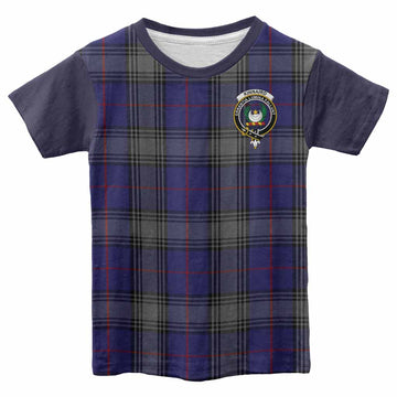 Kinnaird Tartan Accent Kid T-shirt with Family Crest