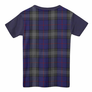 Kinnaird Tartan Accent Kid T-shirt with Family Crest