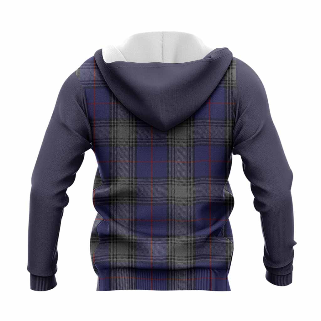 Kinnaird Tartan Accent Knitted Hoodie with Family Crest