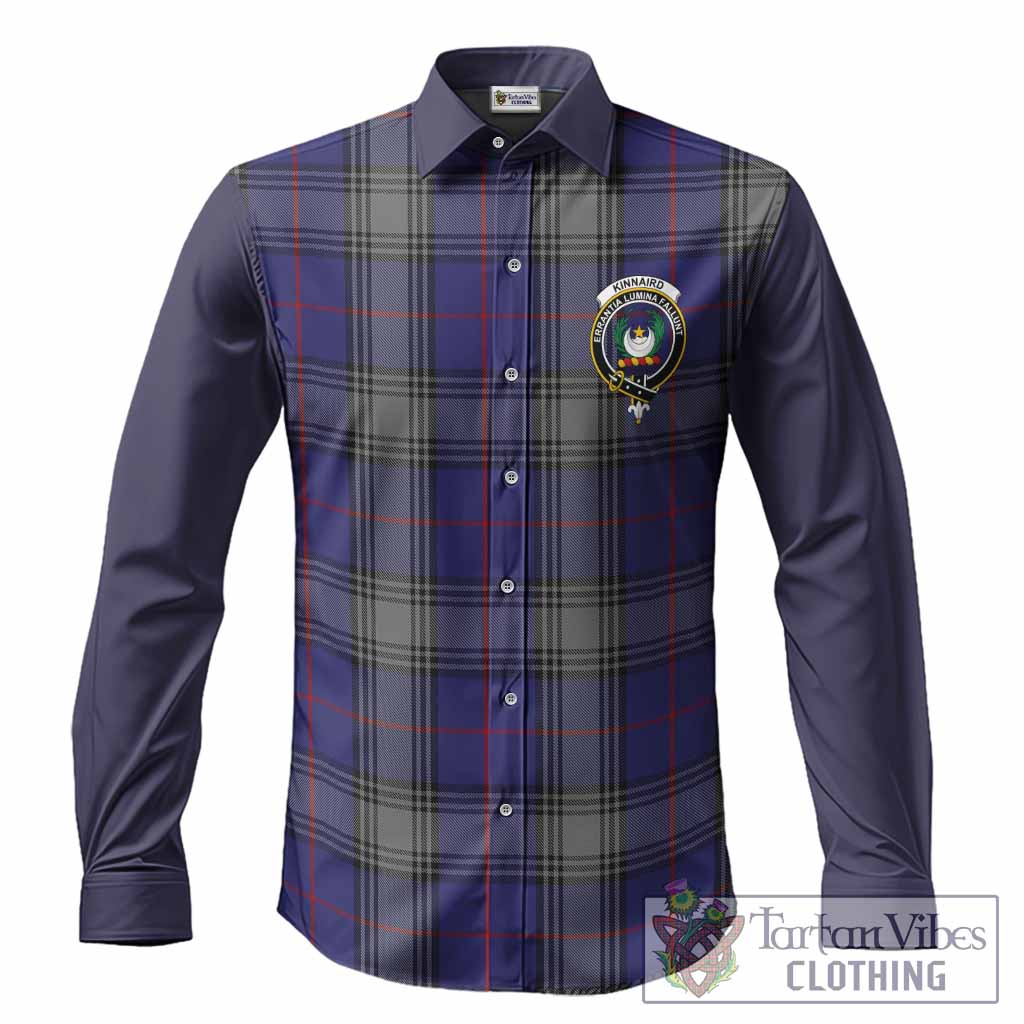Kinnaird Tartan Accent Long Sleeve Button Shirts with Family Crest