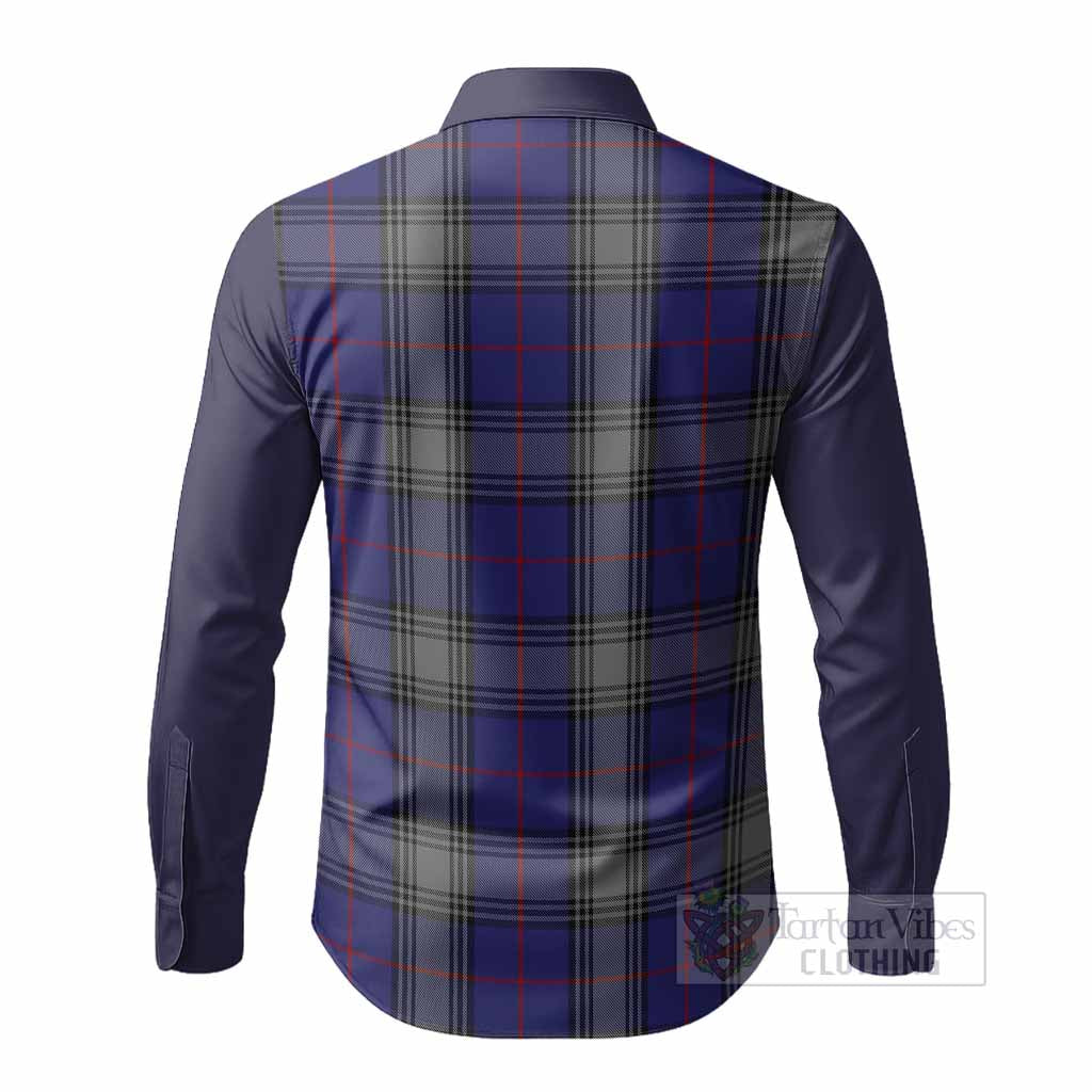Kinnaird Tartan Accent Long Sleeve Button Shirts with Family Crest