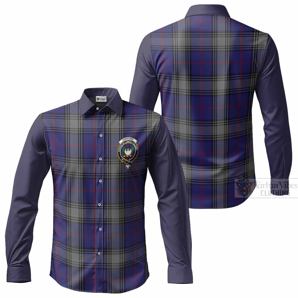 Kinnaird Tartan Accent Long Sleeve Button Shirts with Family Crest