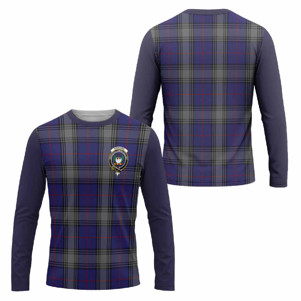 Kinnaird Tartan Accent Long Sleeve T-Shirt with Family Crest