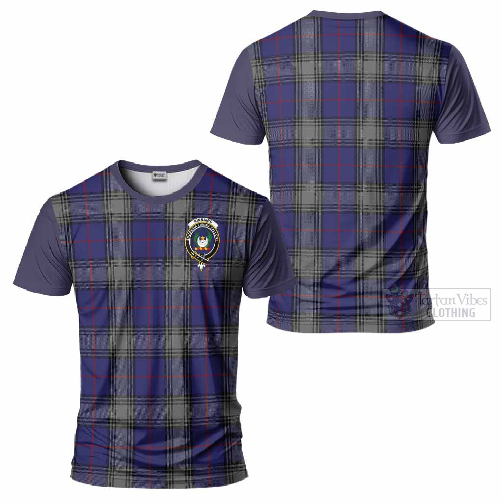 Kinnaird Tartan Accent T-Shirt with Family Crest