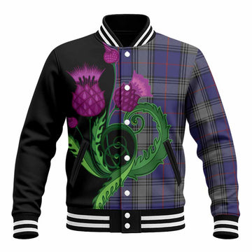 Kinnaird Tartan Baseball Jacket Traditional Scottish Thistle