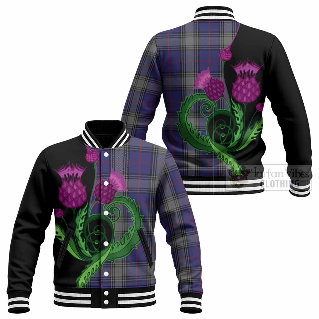 Kinnaird Tartan Baseball Jacket Traditional Scottish Thistle