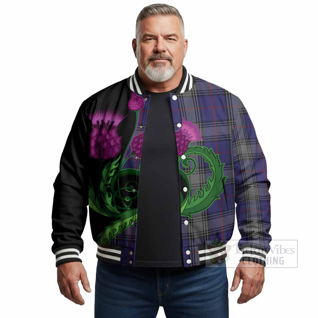 Kinnaird Tartan Baseball Jacket Traditional Scottish Thistle