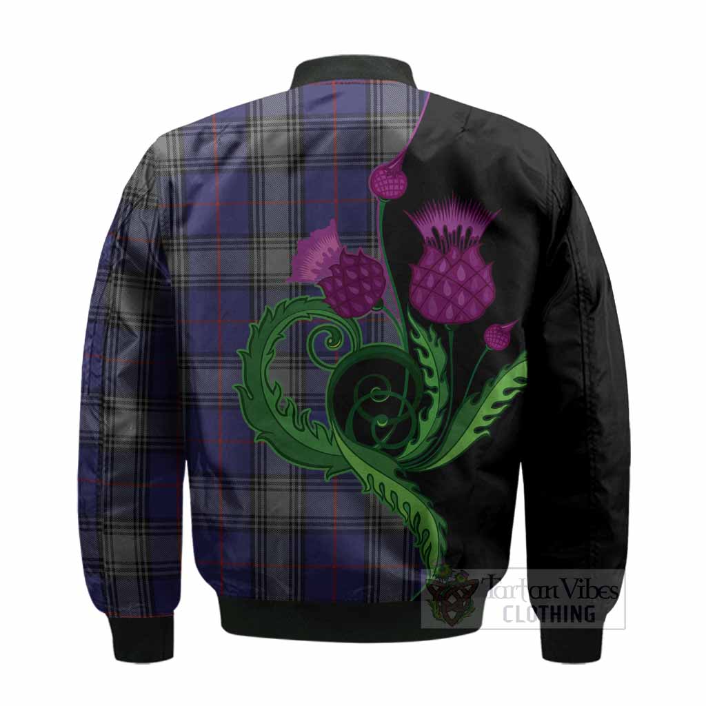 Kinnaird Tartan Bomber Jacket Traditional Scottish Thistle
