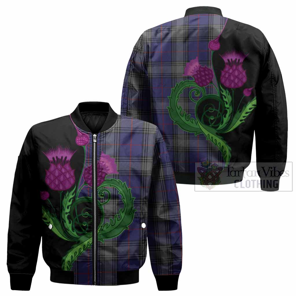 Kinnaird Tartan Bomber Jacket Traditional Scottish Thistle