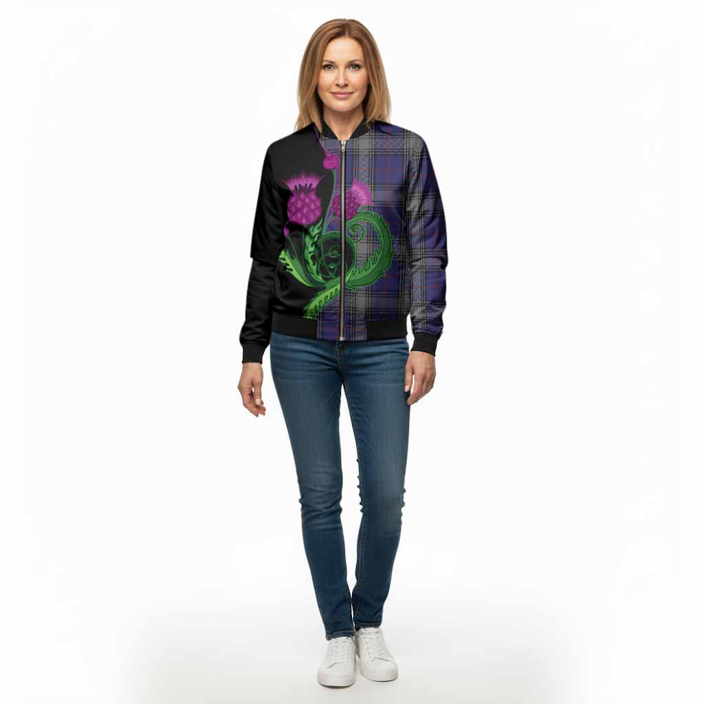 Kinnaird Tartan Bomber Jacket Traditional Scottish Thistle