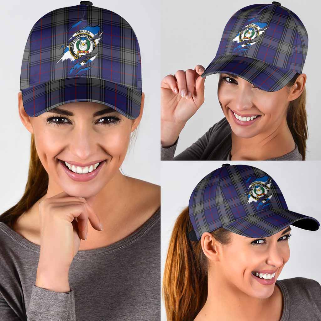 Kinnaird Tartan Classic Cap with Family Crest In Me Style